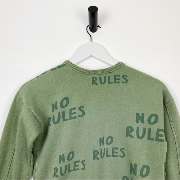 Zara Printed No Rules Slogan Sweatshirt - Picture 3 of 7